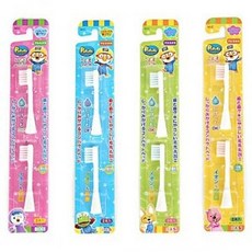 뽀로로 전동칫솔모 리필2p 3세이상, 블루, 1