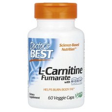 Doctor's Best L-Carnitine Fumarate Veggie Caps 500mg 닥터스베스트 L-카르니틴 푸마레이트 베지 캡 500mg, 2개, 60정
