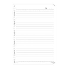 珠友文化 B5/18K 26孔活頁橫線活頁紙80張 台灣製造 雪白道林紙 活頁替換內頁, (80磅)80張, 1個