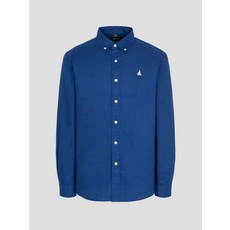 빈폴 FW25Essential 남녀공용 옥스퍼드 솔리드 셔츠 - 블루 BC5764E05P_LL 491323