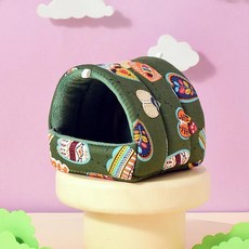 겨울 햄스터 둥지 귀여운 애완조류 벨벳 면 작은 애완동물 앵무새 소동물, 1개, D. M (10 x10cm)