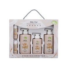 nac nac 牛奶燕麥護膚保養禮盒，溫和滋潤，舒緩乾燥，寶寶肌膚全方位呵護, 1個