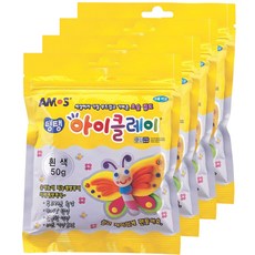 아모스 탱탱 아이클레이 파우치 2500, 흰색, 50g, 4개