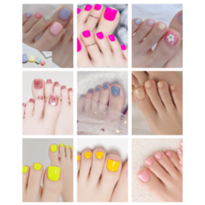 moly 페디팁 14종 풀컬러 프렌치 아트, 1개, 핫핑크