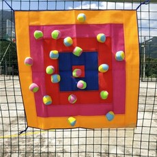 던지기 게임 찍찍이 표적 어린이집 운동회, 사각형 85CM 공 20개 포함, 1개