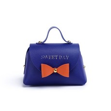 가죽 구디백 답례품 웨딩답례 고급 포장가방, 미니가방(파랑)