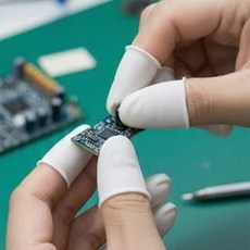 터치가능 일회용 고탄력 라텍스 사무용 작업용 부드러운 착용감 손가락골무 200개입, 단품