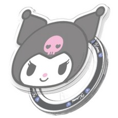 (정품)산리오 큐티 그립 투명 마그네틱 스마트톡+자석링(맥세이프 호환), 큐티_쿠로미, 1개