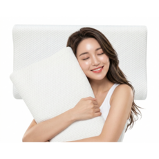 굿코어 목어깨 편한 낮은 베개 경추베개 메모리폼, 1개, 누빔화이트
