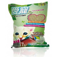 愛寵 豆腐貓砂, 綠茶, 7L, 6包