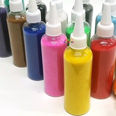(재미스쿨) 색모래 1종 110ml 공예용 데코샌드, 검정