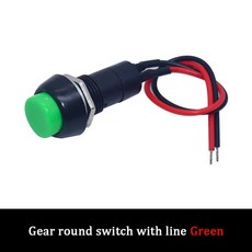 푸시 버튼 스위치 방수 소형 자동차 회로 와이어 스피커 전기 미니 보트 모양 원형 라인 전자 부품 액세서리 소스, PBS-11 without lock