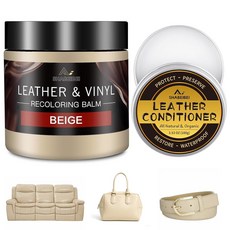 가구용 가죽 리컬러링 얼룩 페인트 카시트 염료 소파용 가방 키트 의자 수리 베이지, 1 leather recoloring balm, Black