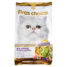 Pro's choice 博士巧思 成貓/幼貓 無榖配方乾飼料, 鮭魚 + 田野鮮蔬, 8kg, 1袋