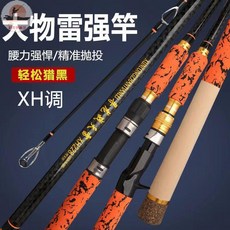 釣友俱樂部 釣竿 魚竿 雷強竿 重雷 XH 超硬調 碳素 2.28米 2.4米 直柄 槍柄 插節 海釣漁具, 大物雷強直柄,2.1