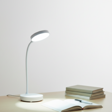 도르리 LED 접이식 책상 탁상 스탠드 독서등 공부 무드등 서재, 화이트