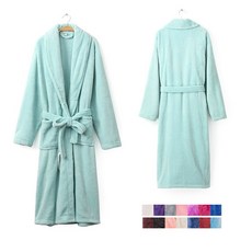 秋冬加厚升級款超保暖珊瑚絨男女浴袍睡袍，柔軟親膚保暖舒適，多色可選現貨供應