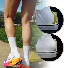 TOOFOOT 헐떡임방지 러닝양말 컴포트 무봉제 명품 마라톤양말 핏업삭스 사이즈 줄여주는 뒤꿈치패드양말, M(230-255mm), 0.5mm, 블랙, 1개