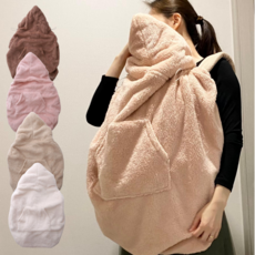 원라인 베어베어1겹 아기띠워머 아기망토 바람막이, 베이지