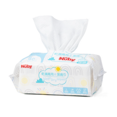 Nuby 乾濕兩用潔膚巾, 1個, 80, 1g