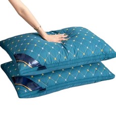 편안한 수면 베개 경추베개 BY-F-02, 2개, 파랑