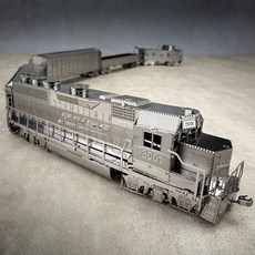 3D 금속 조립 기차 퍼즐 모델 DIY 조립키트 성인용 메탈 입체 모형, 1. 실버, 1개, 기본 색상