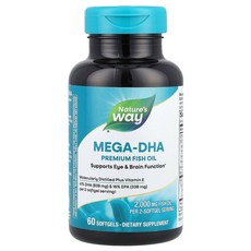 Natures Way 네이처스웨이 DHA 60 소프트젤 오메가3 피쉬오일 영양제, 1개, 상세페이지 참조