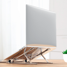 VH 노트북받침대 접이식휴대용거치대, 알루미늄 은색, 1개