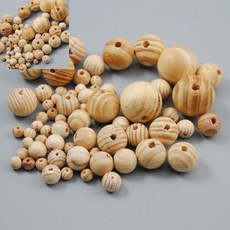 육땨 우드구슬 커튼디테일용 16mm 인테리어연출 소형데코소재 열쇠고리키링재료 구슬볼 우드볼, [8mm] 100개