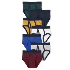 Gymboree 남아용 면 브리프 속옷 솔리드 멀티 7팩 282428