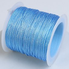 비즈공예 오로라 펄 폴리 끈 매듭 실 재료, D2822. 스카이, 1개