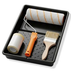 페인팅키트 9인치 트레이 롤러 붓 커버링테이프, 1개