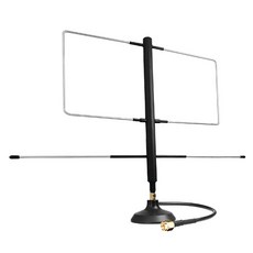 장거리 지향성 안테나 2 유닛 야기 고이득 라디오 TV 신호 부스터 휴대용 스테이션 UV SMA 433MHz 6dBi, 02 Antenna With Base