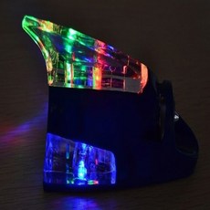 스트로브 LED 풍력 발전 추돌방지 데코 샤크 안테나, 1개