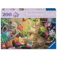 Ravensburger Feel Well & Puzzle: Cheeky Cats 성인용 200피스 퍼즐 211454, Ravensburger Feel Well & Puzzl