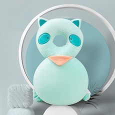 跨境熱銷寶寶學步防摔枕嬰幼兒防撞頭背部保護枕兒童學步走路防摔, 毛絨浣熊, 毛絨浣熊