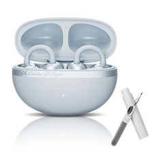 QCY 크로스키 C50 블루투스 이어폰 + 청소 브 러쉬 1개, 아이스 블루