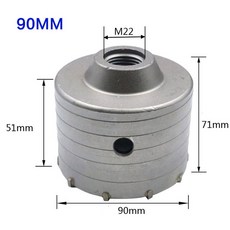 건식코어비트 SDS 콘트 구멍 톱 전기 코어 드릴 비트 생크 110530mm 시멘트 돌 벽 드릴링 도구 30160mm, 1개