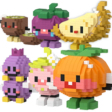 [나노킹-감성블럭] 미니 과일 파티 나노블럭 DN059, 6개, B set