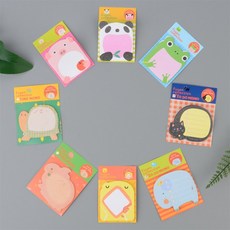 리에스 귀여운 동물 접착 메모지 학생문구, 고양이