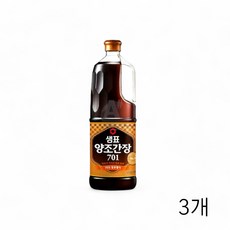 샘표식품 701 양조간장 세트 (1.7L X 3병) - 볶음 찌개용, 1세트
