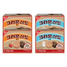 레트로 크라운산도 딸기 + 크림, 4개, 161g