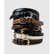 NUART STUDIO 베이직 슬림 라운드 레더 벨트_6color 164641