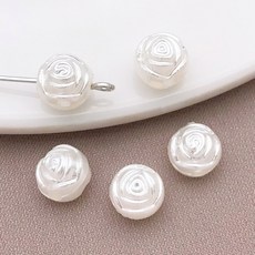 진주 같은 마감 된 릴 꽃잎 ABS 리본 꽃무늬 및 은방울꽃 귀여운 50/100개 비즈, 25789 50pcs