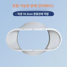 창문형 환기팬 배기 틀 무타공 이동식 무타공 게이지, 판 15.5cm 평평한 헤드