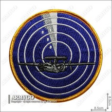 【ARMYGO】空軍E-2 鷹眼空中預警機種章，軍事模型臂章，精緻刺繡，航空迷收藏推薦, 1個, 不車魔鬼氈