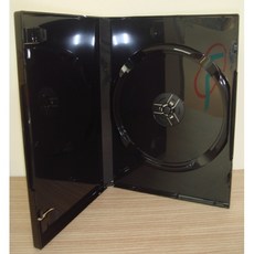 【臺灣製造】單片裝14mm黑色PP鏡面CD盒/DVD盒/光碟盒/CD殼/有膜, 1套, 亮黑單片款