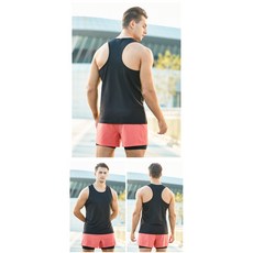 林柏 速乾透氣健身運動背心 吊嘎 男背心 挖背款 (S-2XL) 共3色