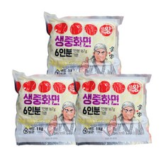 식자재왕 생중화면 1kg (6인분), 3개