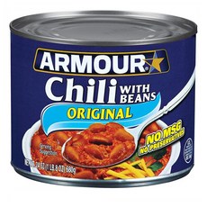 Armour Star 아머 스타 칠리 앤 빈즈 통조림 오리지날 Chili with Beans 24oz(680g) 4캔, 680g